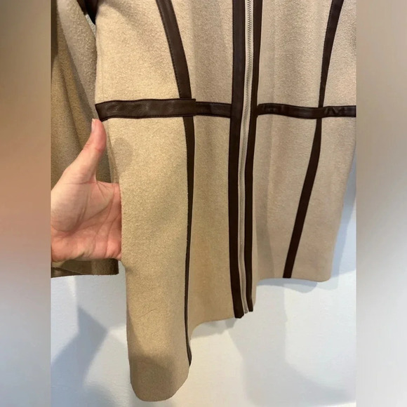 Marc New York Andrew Marc Zip Up Coat Tan Large - Picture 5 of 10